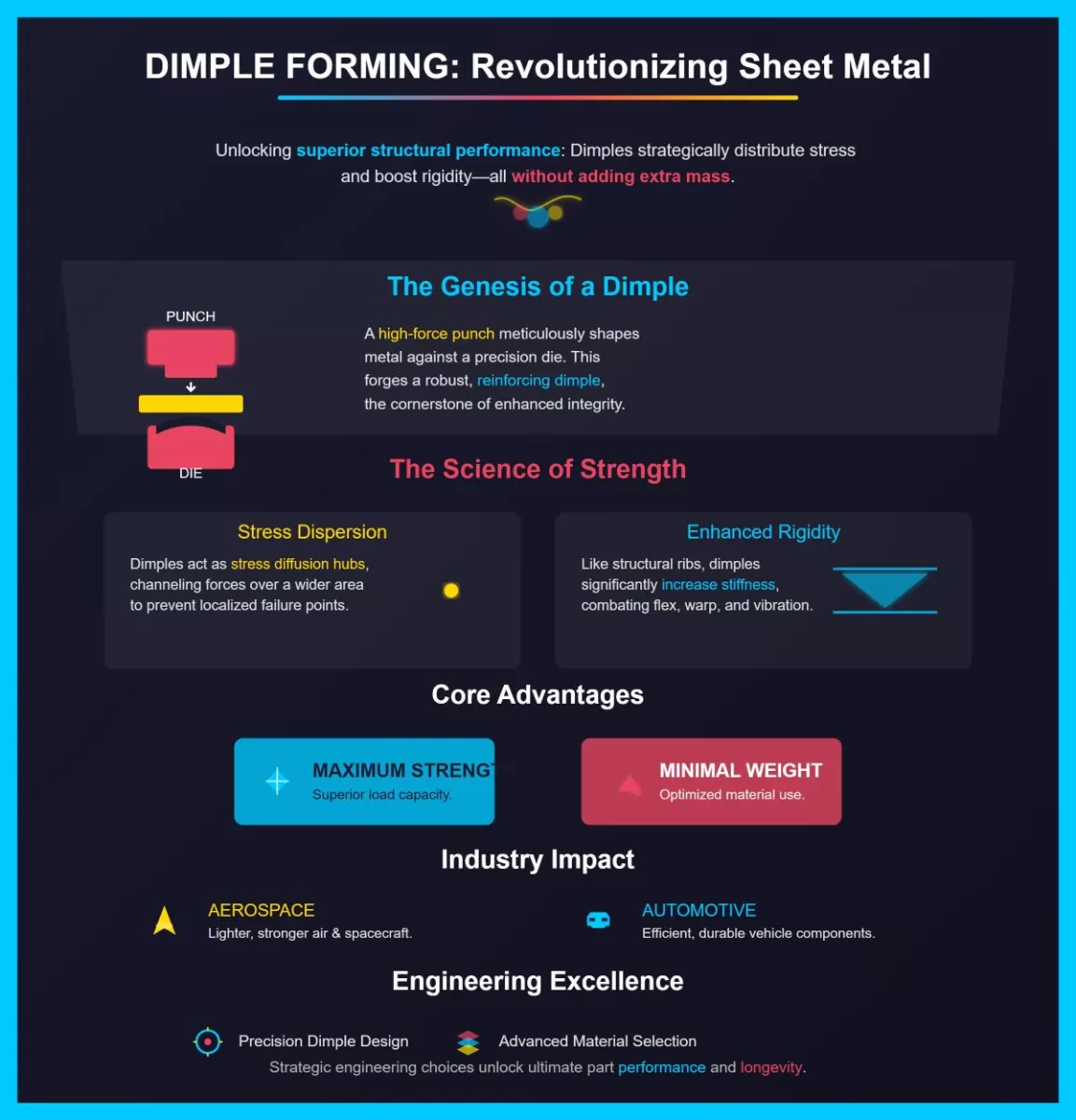 Dimple Forming Strength Weight Reduction